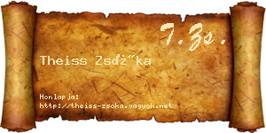 Theiss Zsóka névjegykártya